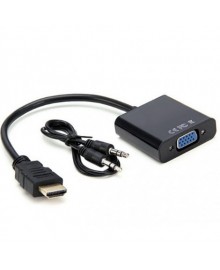Адаптер HDMI - VGA с Аудио выводом Переходник HDMI на VGA конвертер ХДМИ в ВГА преобразователь с аудио выходом ( HDMI to VGA + audio )