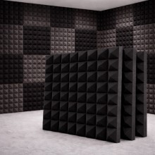 Акустическая панель 50см*50см*5см Mercury "Пирамида" Графит