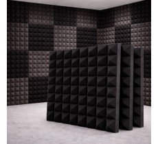 Акустическая панель 50см*50см*5см Mercury "Пирамида" Графит