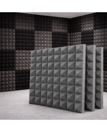 Акустическая панель 50см*50см*5см Tauren "Пирамида" Серый