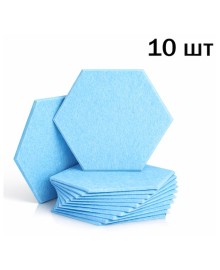 Акустическая панель 25см*30см*1см Tauren "6-угольник" Голубая