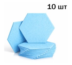 Акустическая панель 25см*30см*1см Tauren "6-угольник" Голубая Акустическая панель 25см*30см*1см Tauren "6-угольник" Голубая