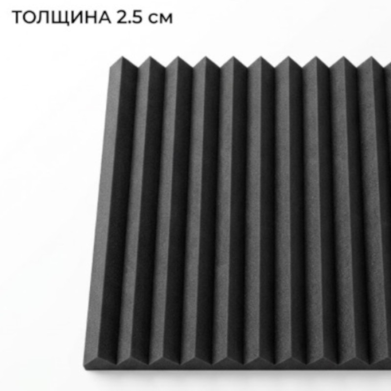 Акустическая панель 30см*30см*2.5см Tauren "Клин" Черная