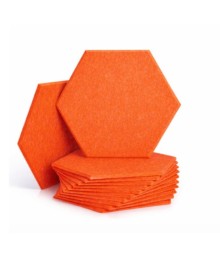 Акустическая панель 25см*30см*1см Tauren "6-угольник" Оранжевая