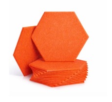Акустическая панель 25см*30см*1см Tauren "6-угольник" Оранжевая