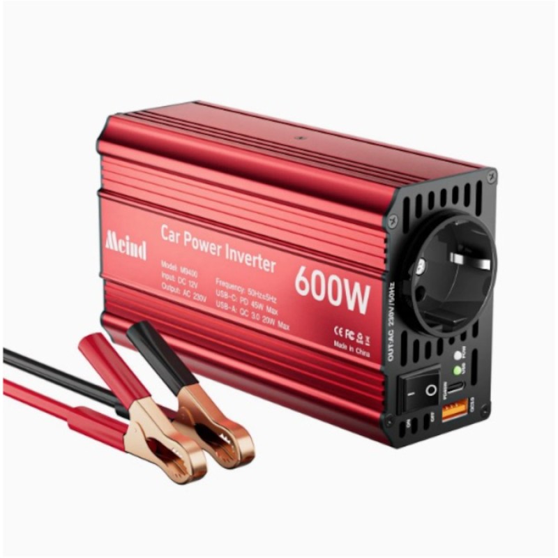 Инвертор автомобильный Meind 600W, DC to AC Power inverter