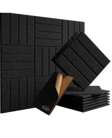 Акустическая панель Черная Tauren Stripe 3D (30×30×1 см) Акустическая панель Черная Tauren Stripe 3D (30×30×1 см)