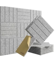 Акустическая панель Белая Tauren Stripe 3D (30×30×1 см)