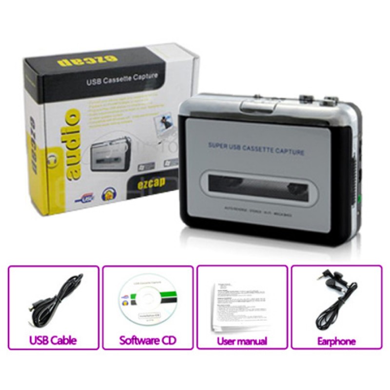 Адаптер (переходник) USB EZCap, USB Cassete Capture, плата аудиозахвата