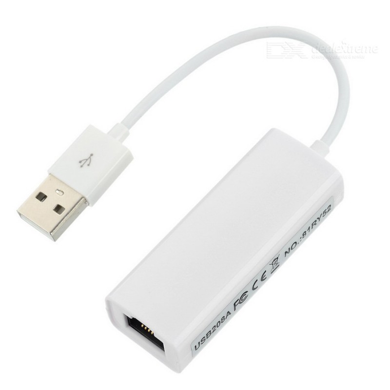 Адаптер (переходник) USB to LAN 10/100 Mbit, белый
