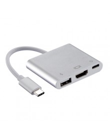 Адаптер (переходник) USB Type-C to HDMI Adapter +USB 3.0 + USB-C out