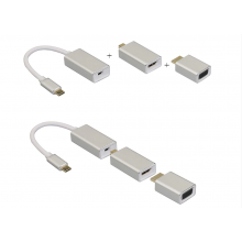 Адаптер (переходник) USB type-C To Mini Displayport to VGA to HDMI cascade Adapter