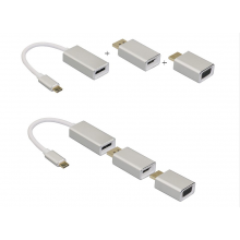 Адаптер (переходник) USB type-C To Displayport to VGA to HDMI cascade Adapter